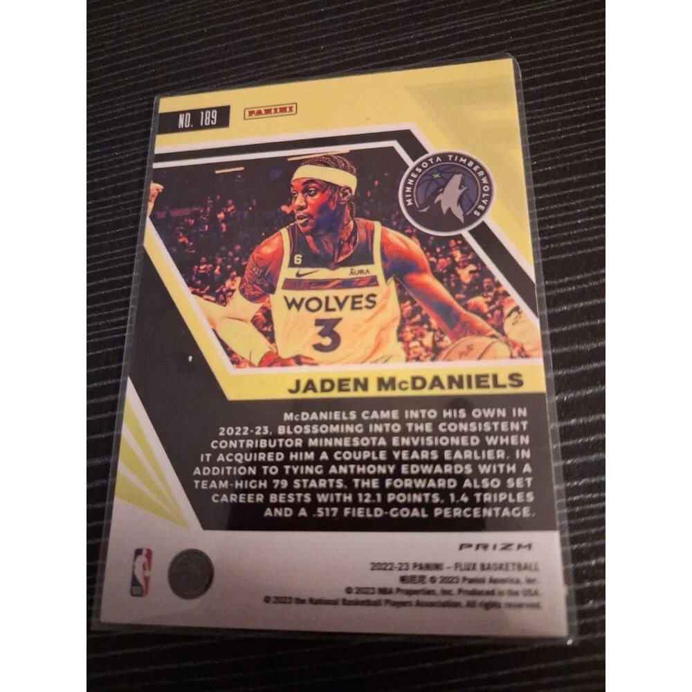 2022-23 Panini Flux - Jaden McDaniels #189 Silver Prizm